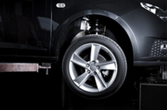 MOOG - Tighten Bushing Bolt on Vehicle Sub-Frame - Lifted Car MOOG - Tighten Bushing Bolt on Vehicle Sub-Frame - Lifted Car