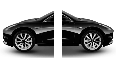 Tesla Model 3 - Front left and right