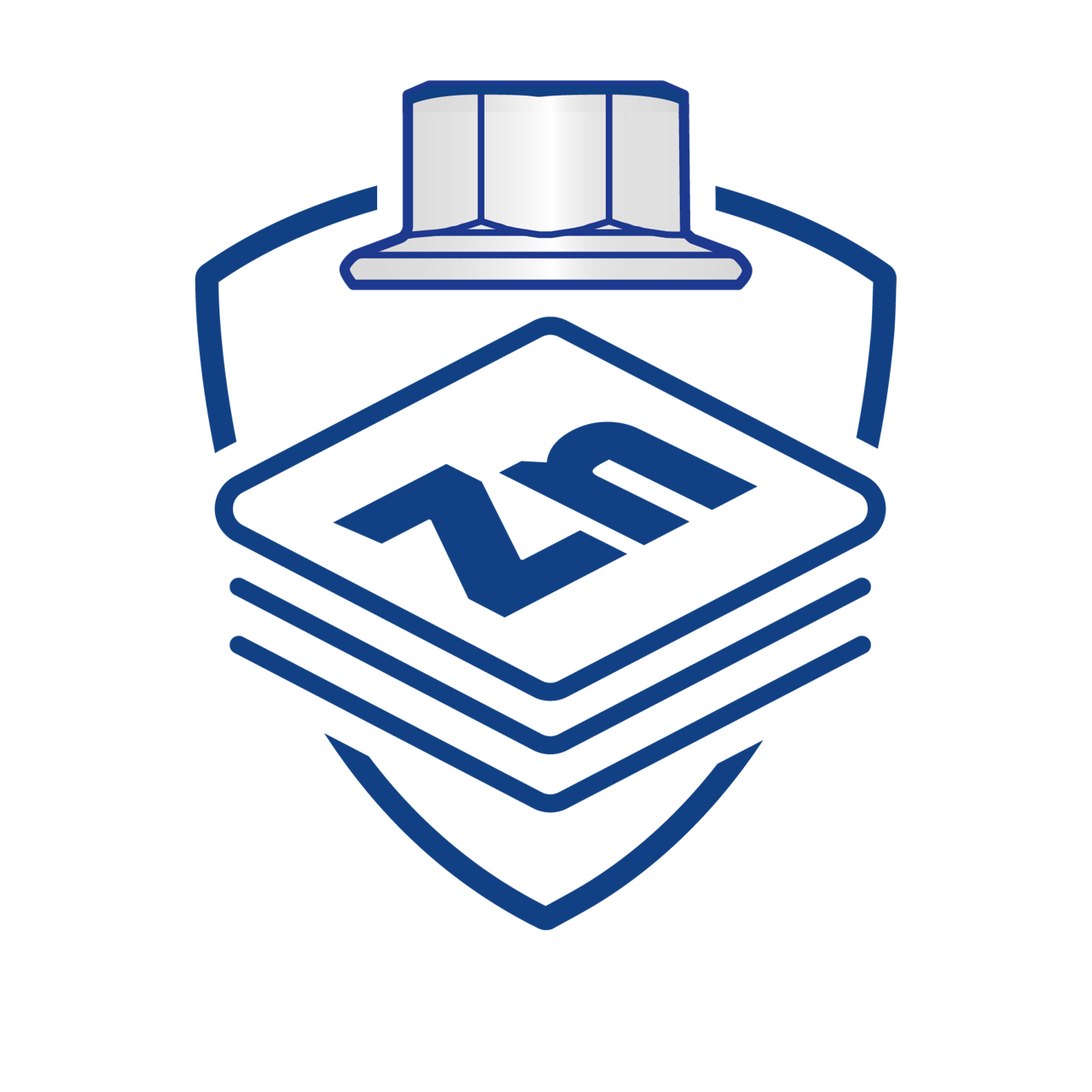 MOOG Flanged and zinc flake coated nuts