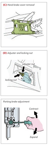 Adjuster and locking nut Adjuster and locking nut