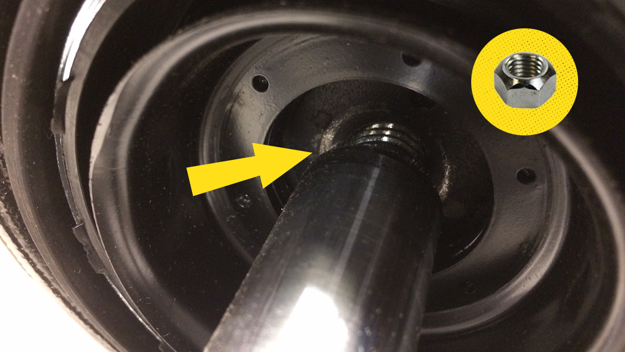V4N1_A Strut with Partially Threaded Lock Nut