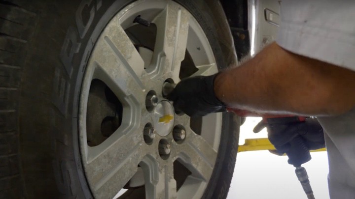 Removing vehicle tire Removing vehicle tire