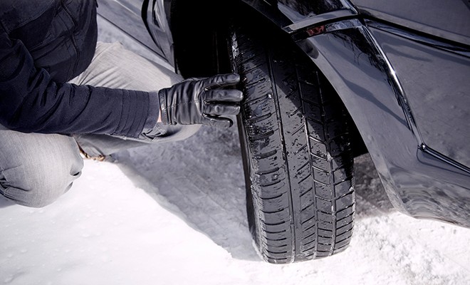 Driver-Inspecting-Brake Driver-Inspecting-Brake